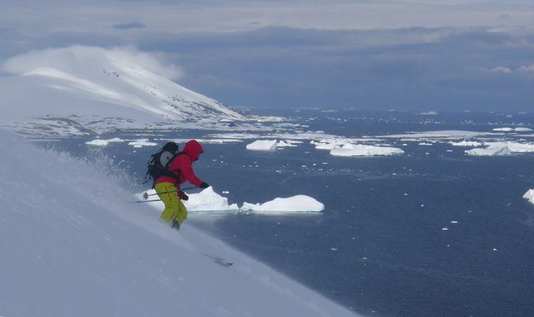 Jim Blyth ski guiding in Antartica 