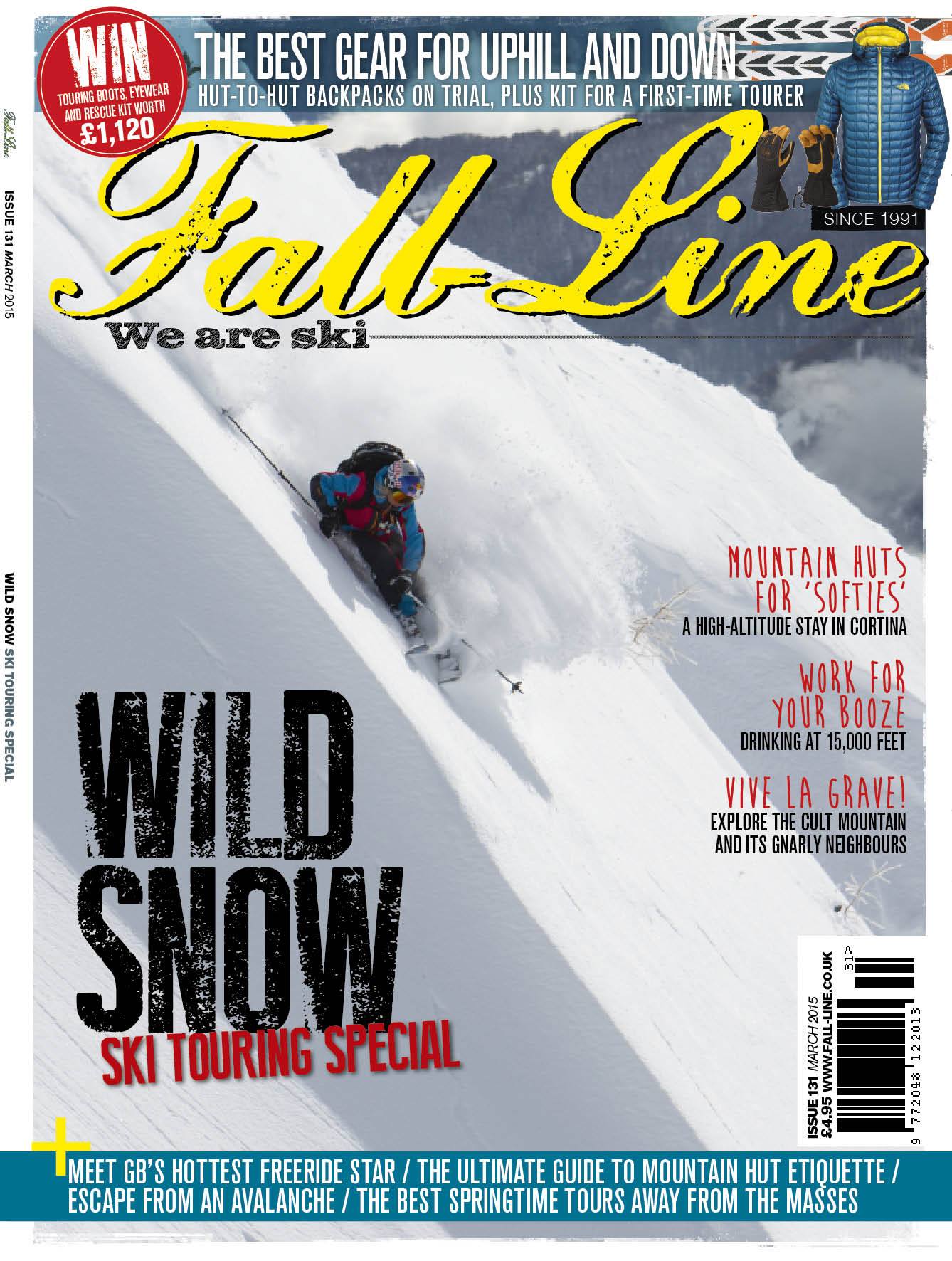 Issue 131 of Fall-Line, featuring la grave and Ian McIntosh. Order a back issue here