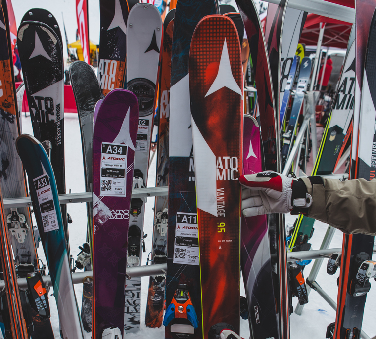 The Atomic Vantage 95 leads an impressive line-up of Atomic skis | Callum Jelley