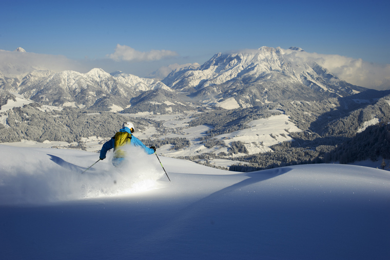 The new connection will connect Saalbach's acreage with Fieberbrunn's freeride terrain | Bergbahnen Fieberbrunn