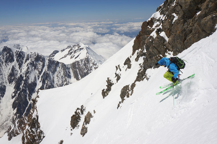 Ross Hewitt skis the west face