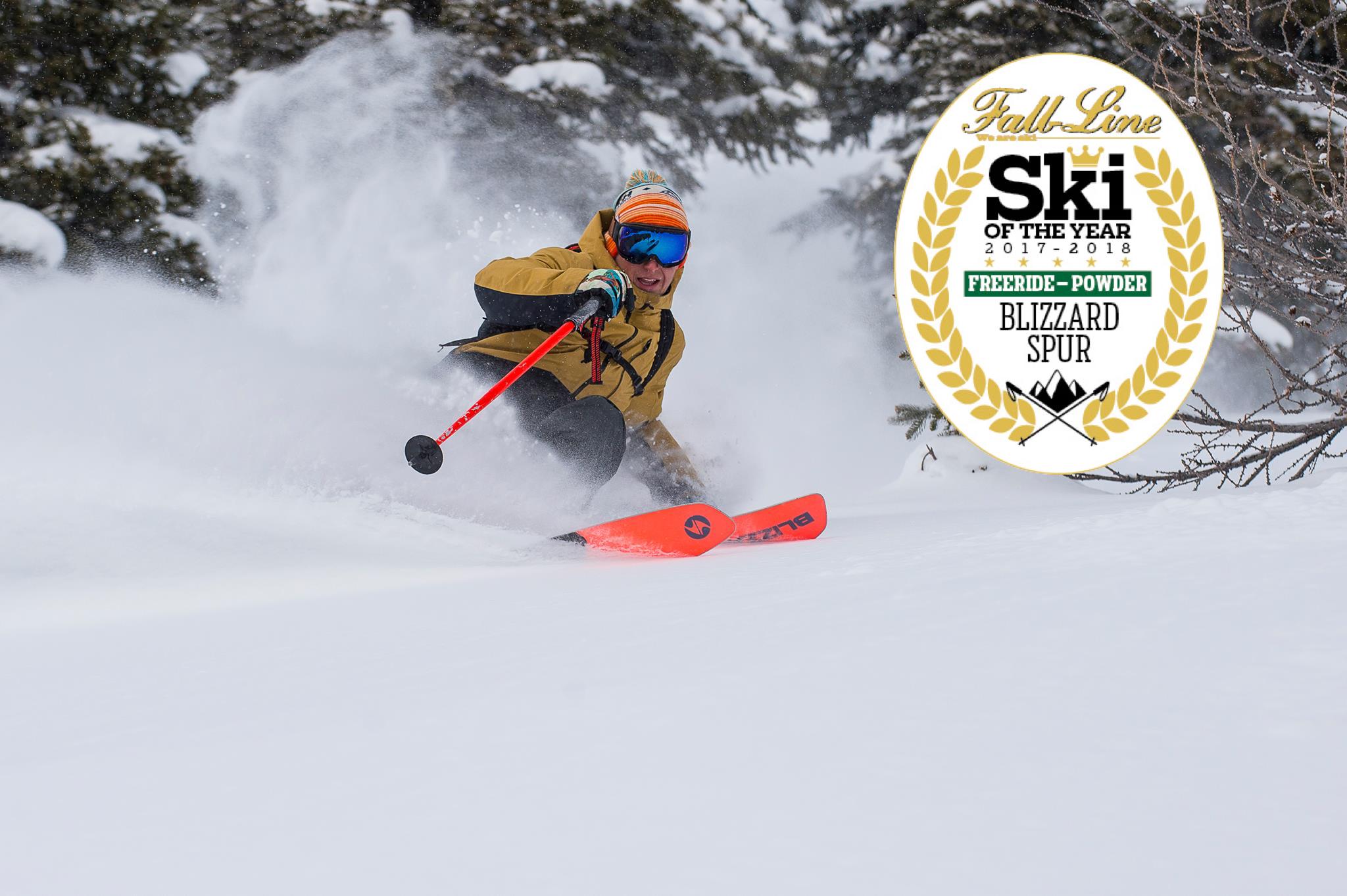 The new Blizzard Spur wins Fall-Line Skiing's 'Freeride: Best for Powder Surfing' award 2018