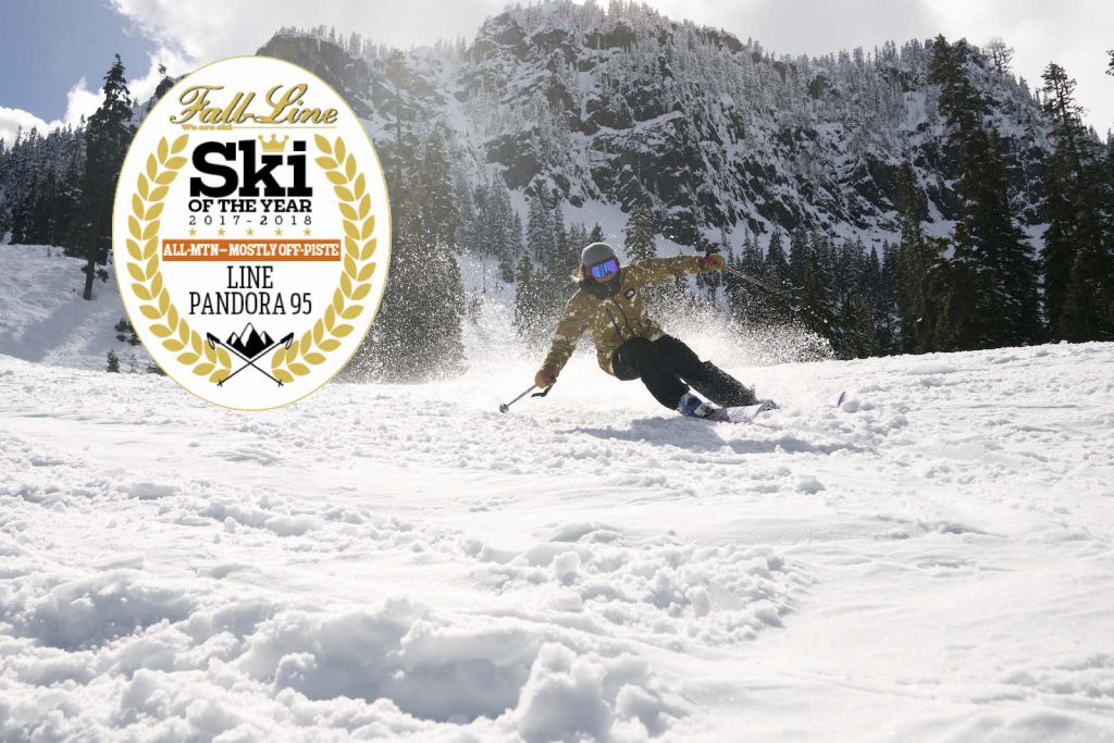 The Line Pandora 95 ski wins Fall-Line Skiing magazine's All Mountain: Best for Mostly Offpiste award