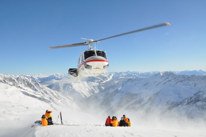 heli-skiing