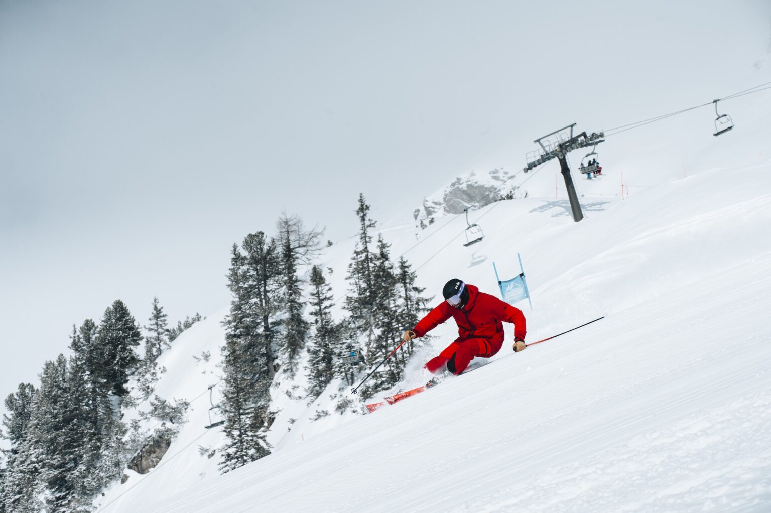 Graham Bell slalom skiing action shot