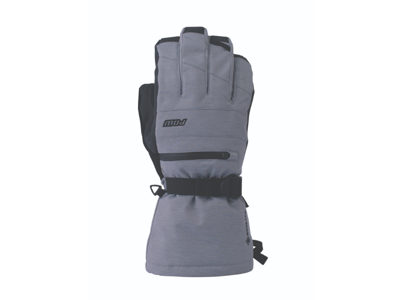 grey ski glove with black palms POW Wayback GTX model