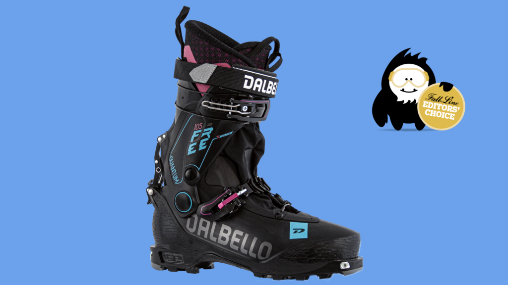 Dalbello women's touring boot against blue background