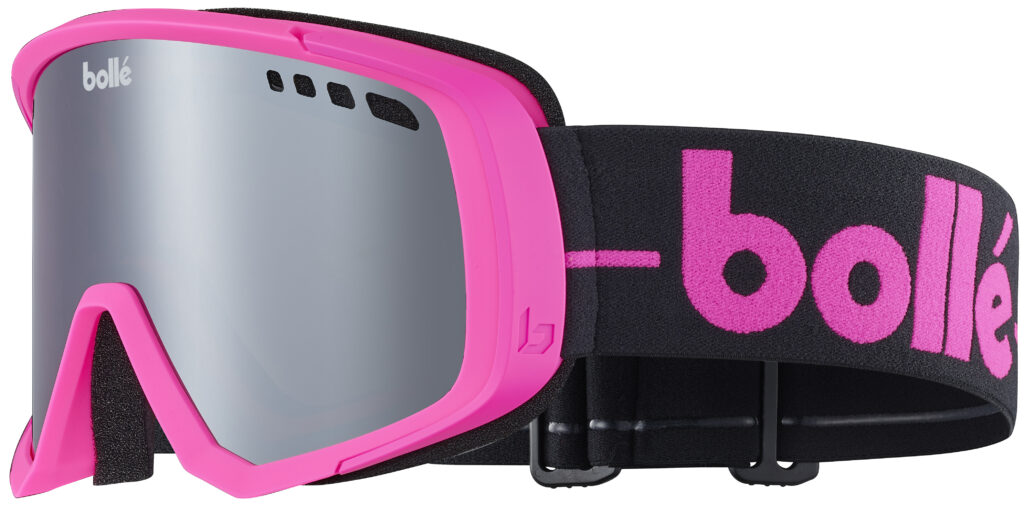 pink and black Bolle goggles in product image  for Best ski goggles 2023 on Fall Line