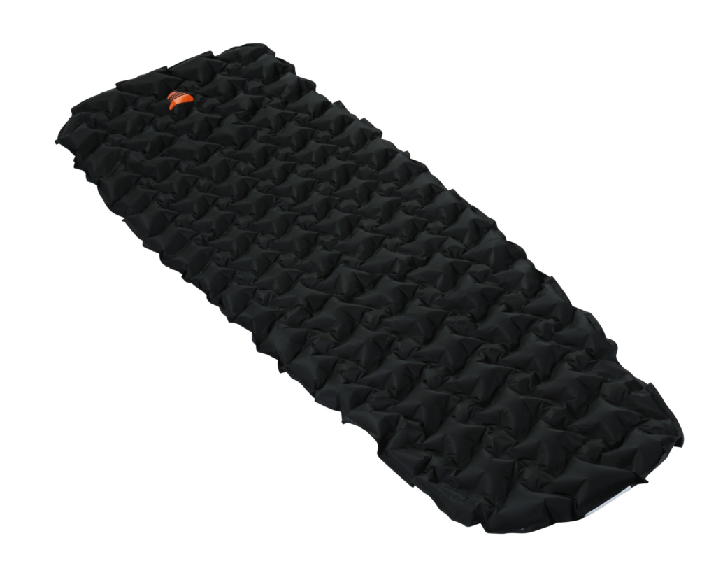 A black sleeping mat inflated is pictured for a Vango bikepacking competition