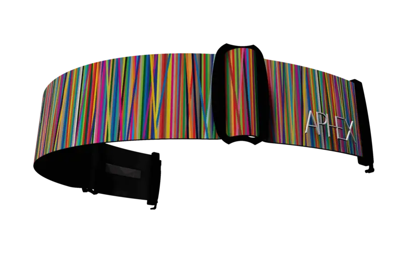 multicolour stripe goggle strap