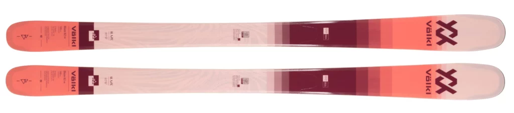 Shades of pink on Volkl Blaze 82 ski