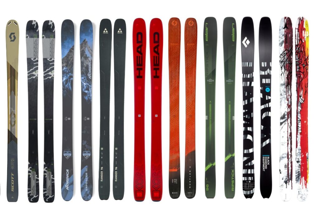 a lineup of 2024 freeride skis