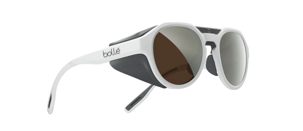 White bollé sunglasses with eye shield