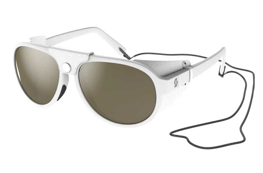White Scott sunglasses, with neck strap