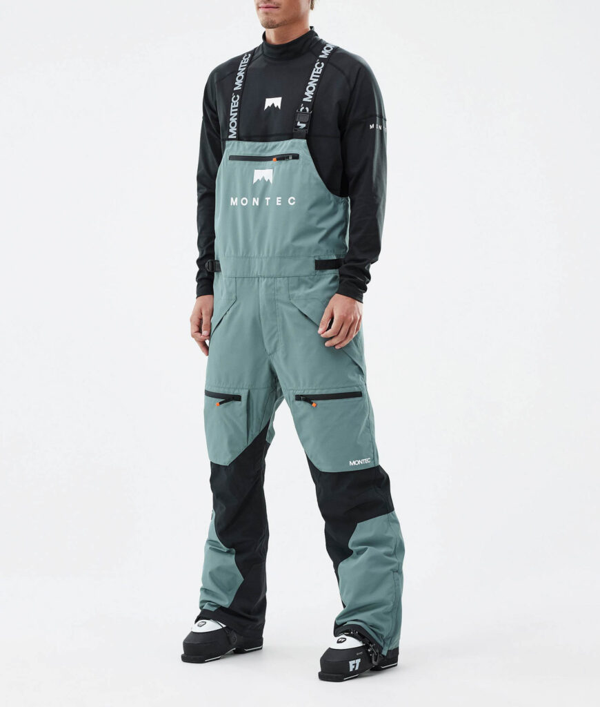 A brand image of Montec green-black ski pants
