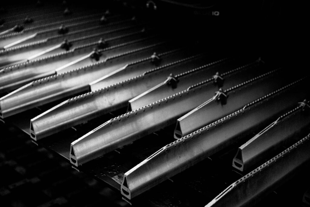 the blades of the piste bashers, taken up close