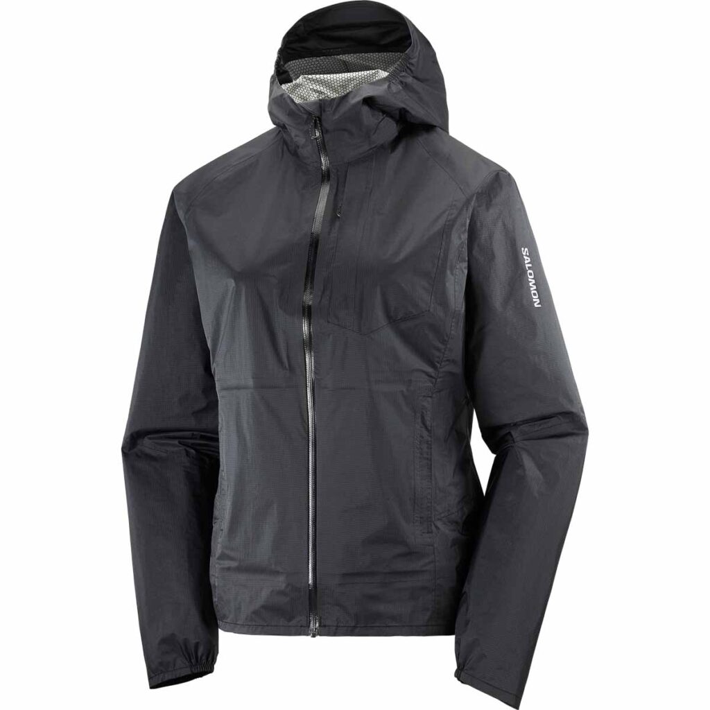black Salomon Bonatti Waterproof jacket